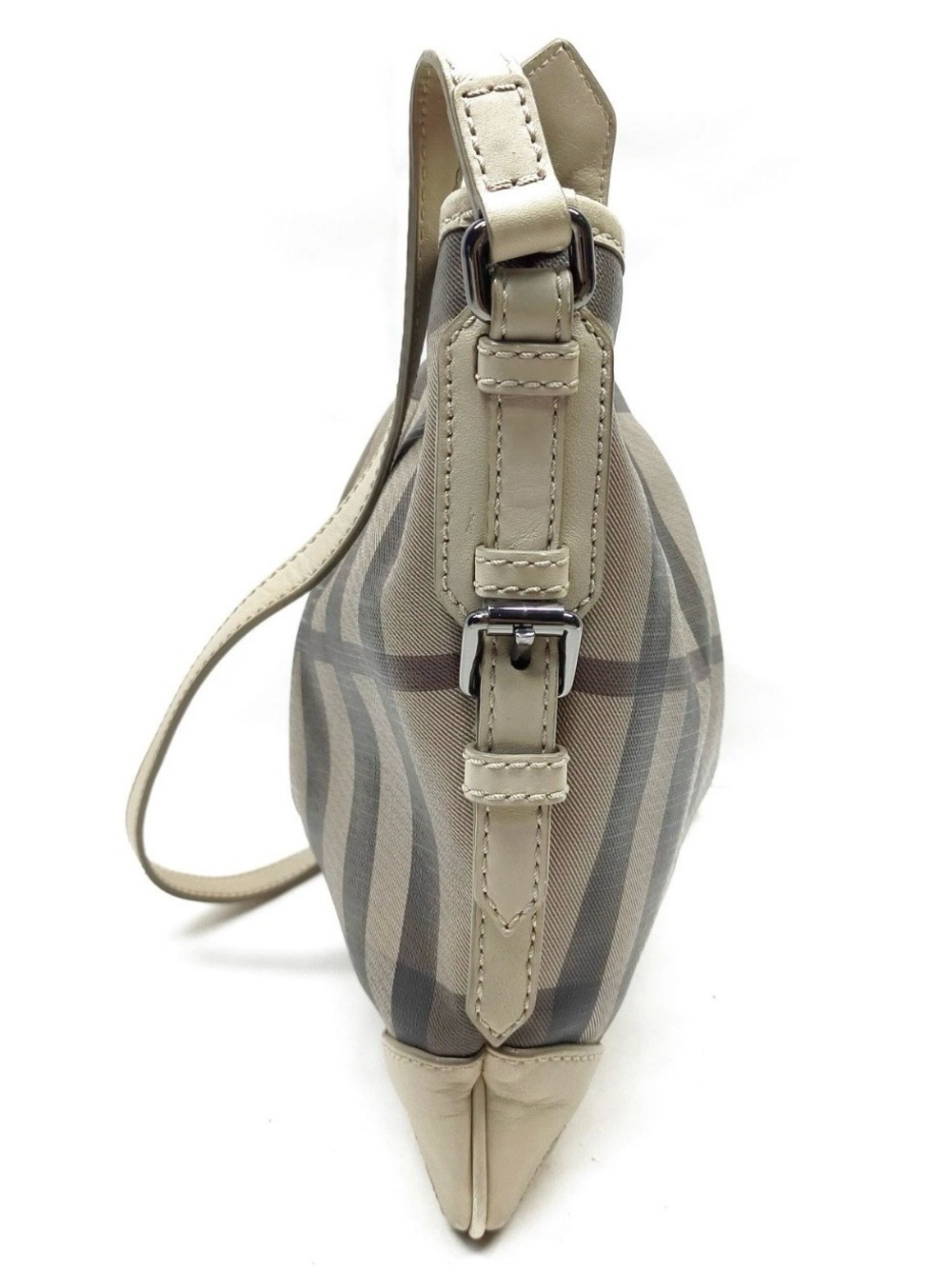Burberry Beige Plaid Crossbody Bag with Black Accents - Picture 5 of 11